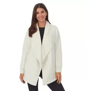 Jockey Open Front Sherpa Cardigan Ivory Size S M L XL